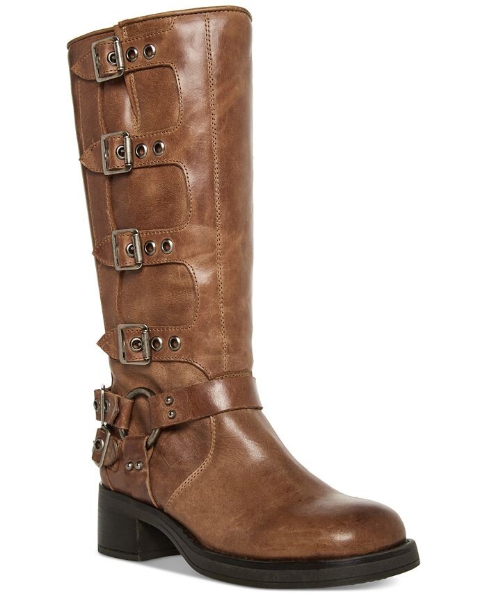 

Женские мотоботы Brocks до середины икры с пряжками Steve Madden, цвет Distressed Brown