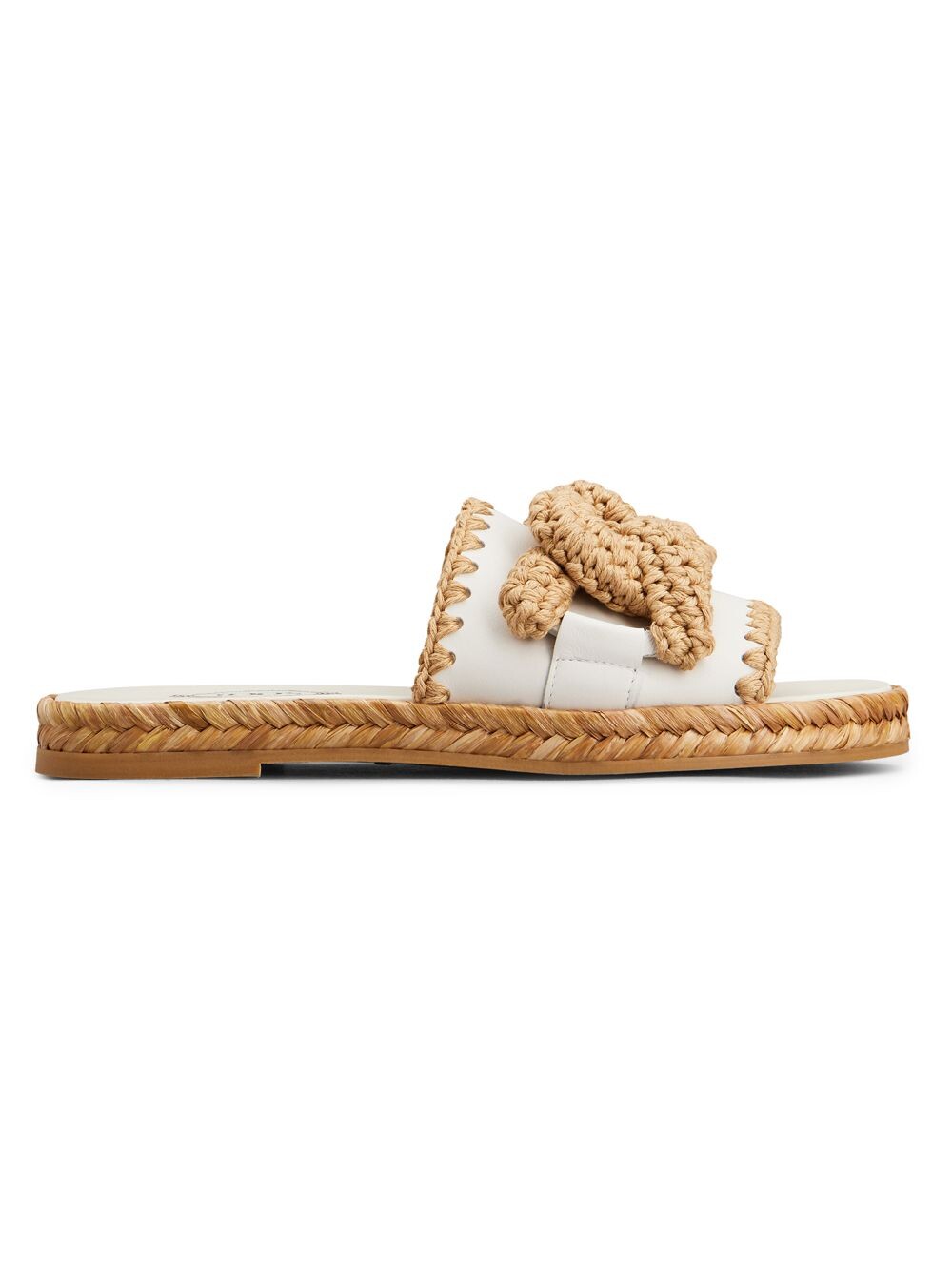 

Кожаные шлепанцы с отделкой из рафии Tod's
