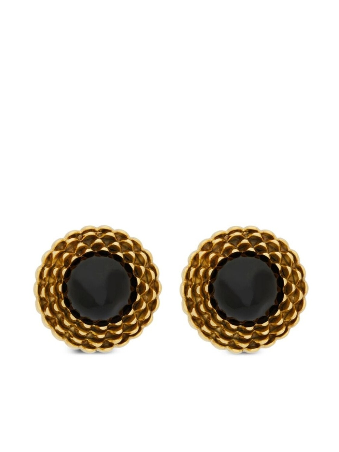

Серьги с кабошоном Saint Laurent, черный