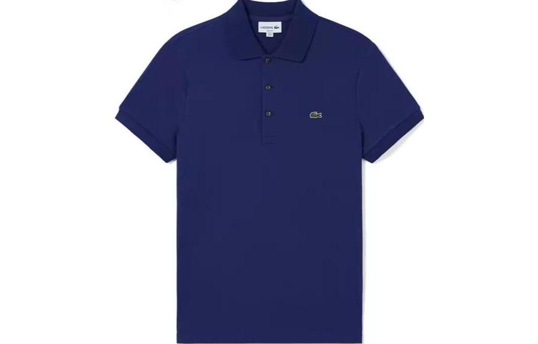 

Рубашка поло мужская темно-синяя Lacoste, темно-синий