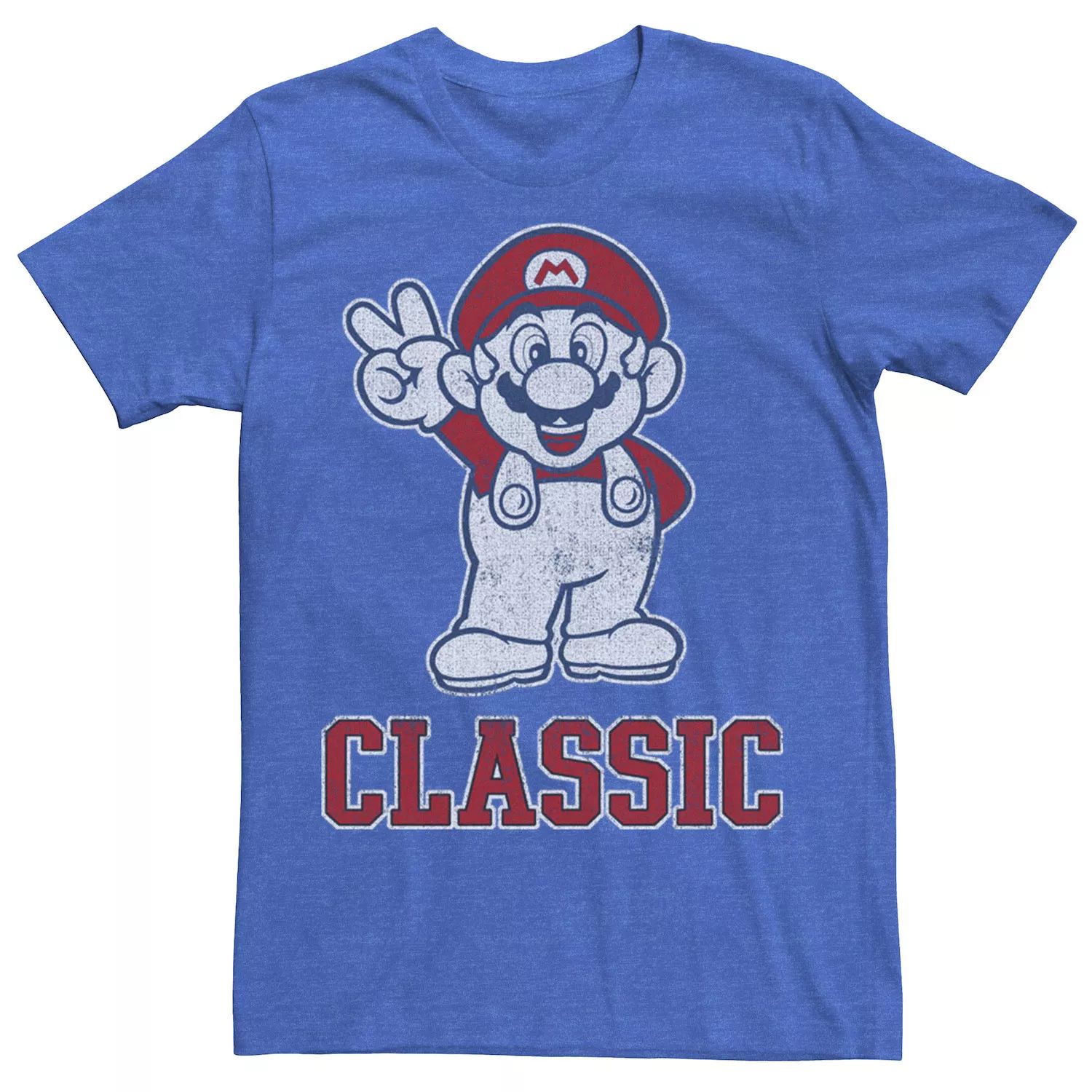 Мужская классическая футболка со знаком мира Nintendo Super Mario Licensed Character мужская классическая раскрашенная футболка nintendo super mario keep it licensed character