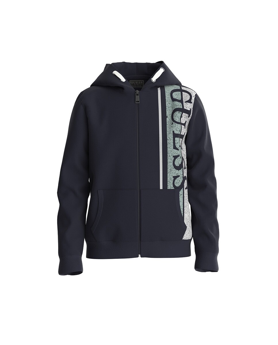 

Толстовка Guess на молнии Guess, темно-синий