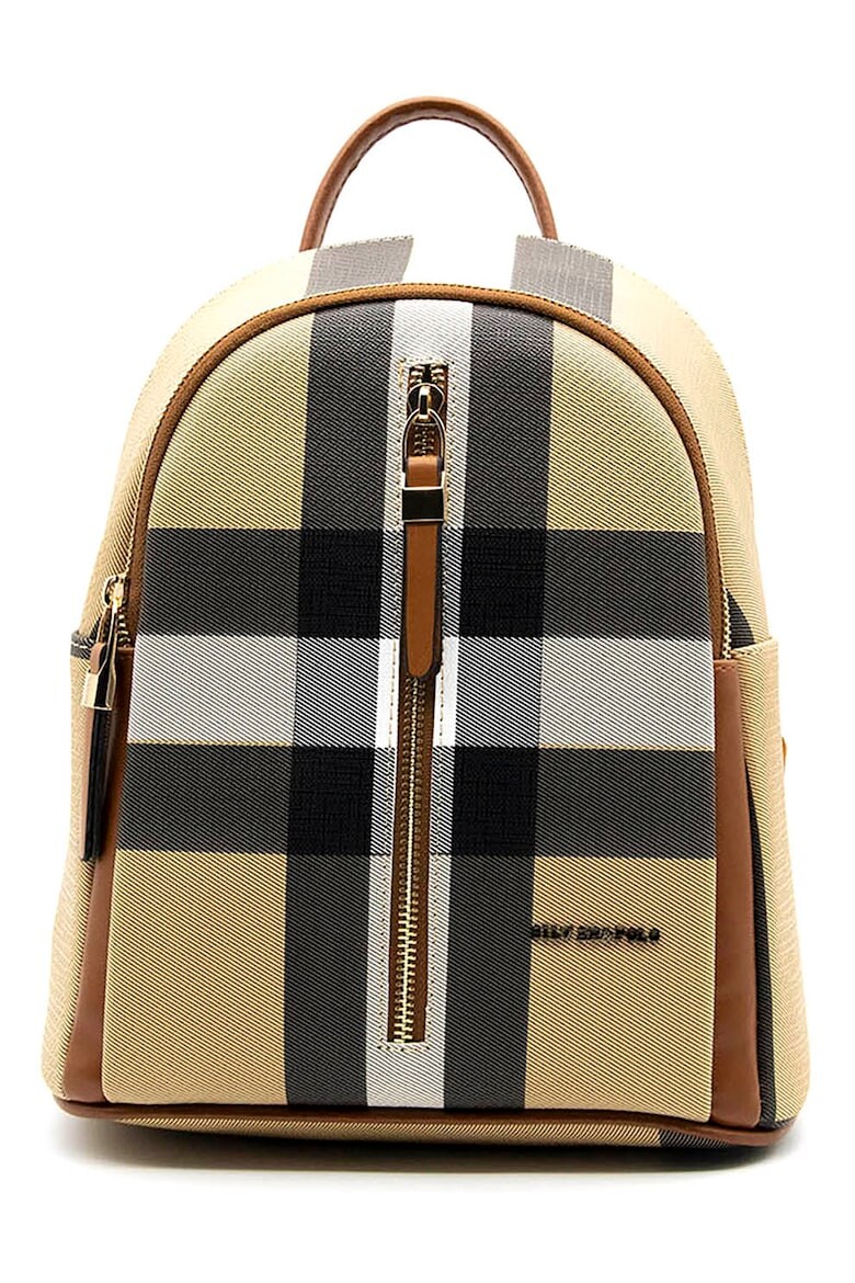 

Рюкзак из экокожи в клетку Silver&Polo, черный