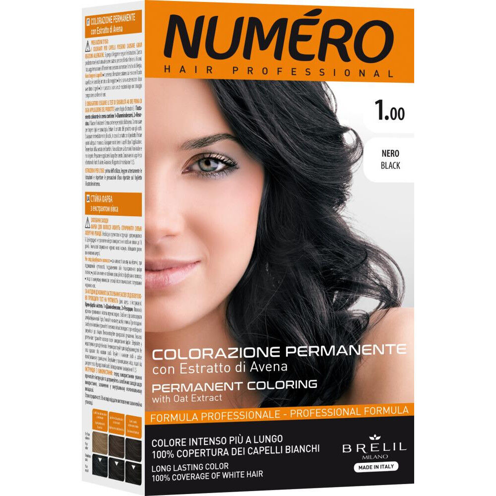 Краска для волос 1 черная Numero Permanent Coloring, 140 мл