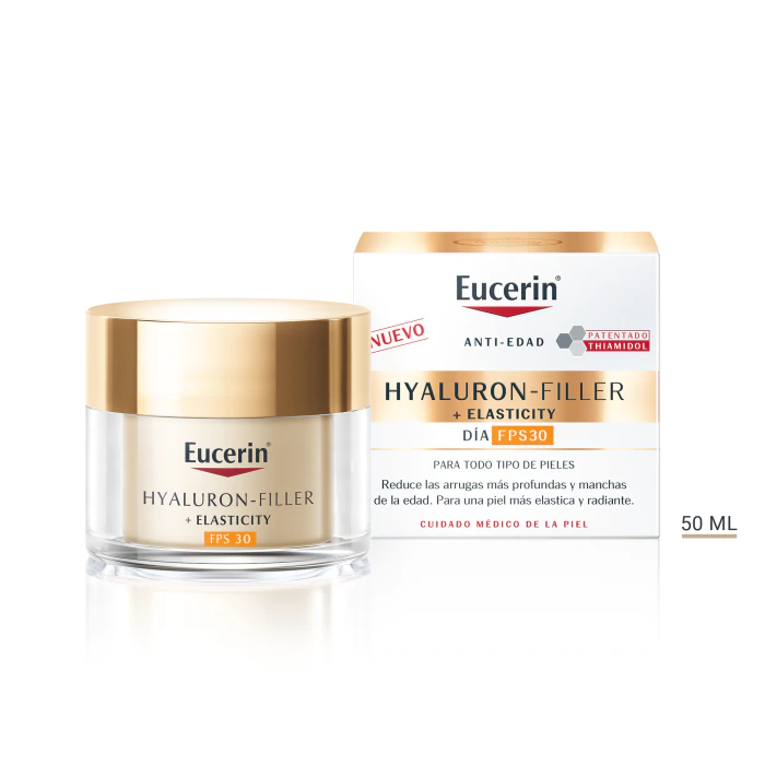 Набор косметики Hyaluron-Filler + Elasticity Crema de Día SPF30 Eucerin, 50 ml крем для ухода за сухой чувствительной кожей дневной spf15 hyaluron filler eucerin эуцерин 50мл
