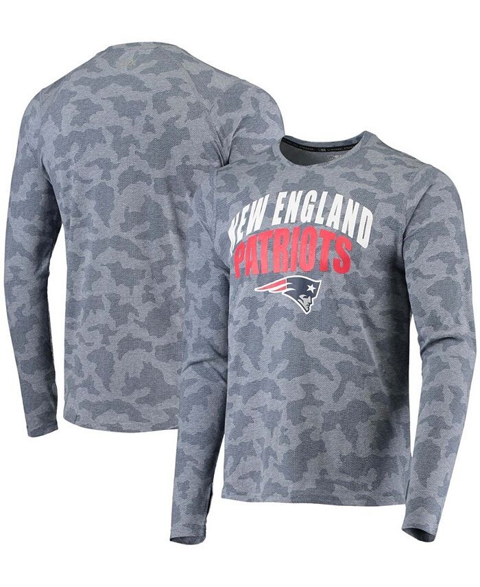 

Мужская темно-синяя футболка New England Patriots Camo Performance с длинным рукавом MSX by Michael Strahan, синий