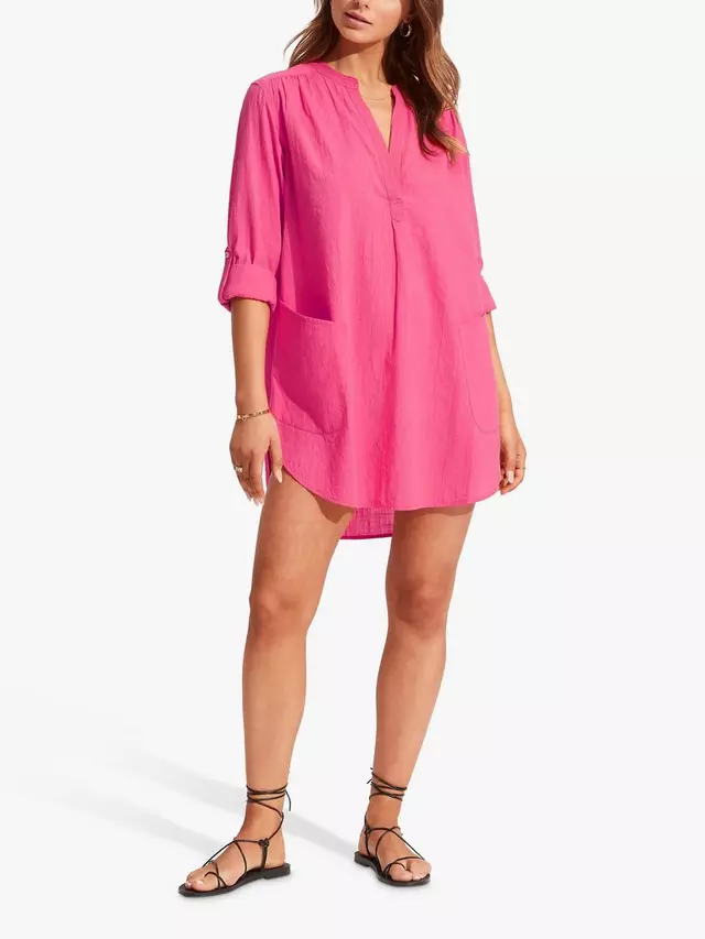 

Кафтан Seafolly Boyfriend Cotton, цвет fuchsia