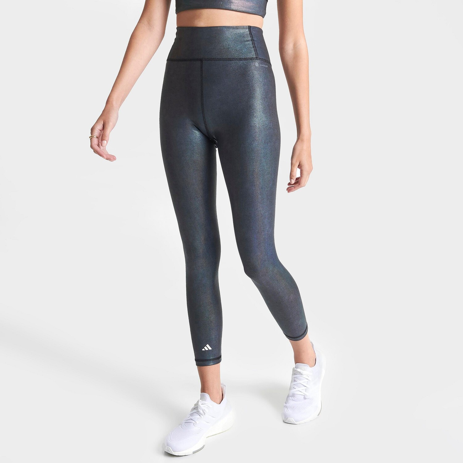 

Женские спортивные тайтсы adidas Optime Shine 7/8, серый