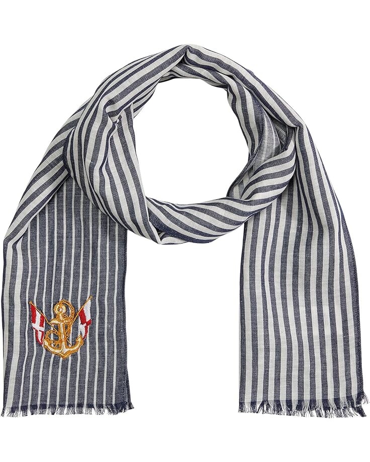 

Шарф LAUREN Ralph Lauren Isabella Stripe Oblong, темно-синий