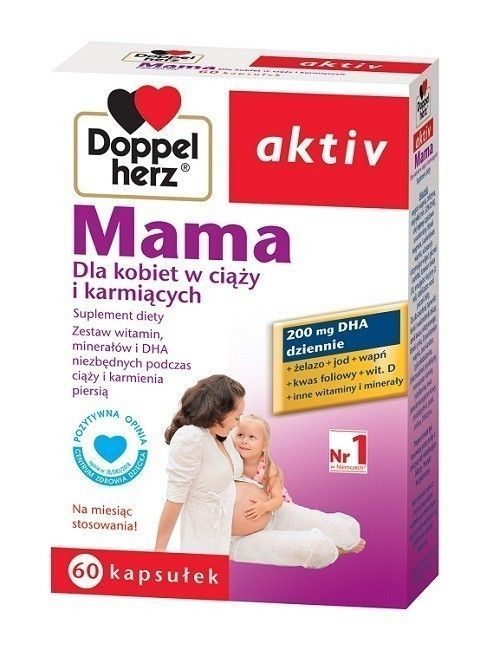 Doppelherz aktiv Mama витамины для мам и беременных, 60 шт. витамины doppelherz aktiv от а до цинка 30 шт
