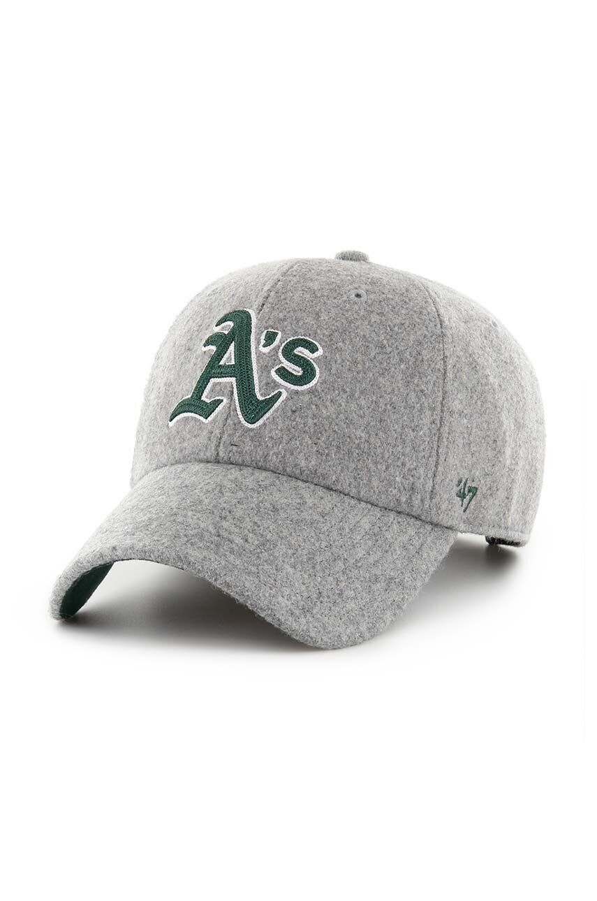 

Кепка из смесовой шерсти марки 47 MLB Oakland Athletics 47 Brand, серый