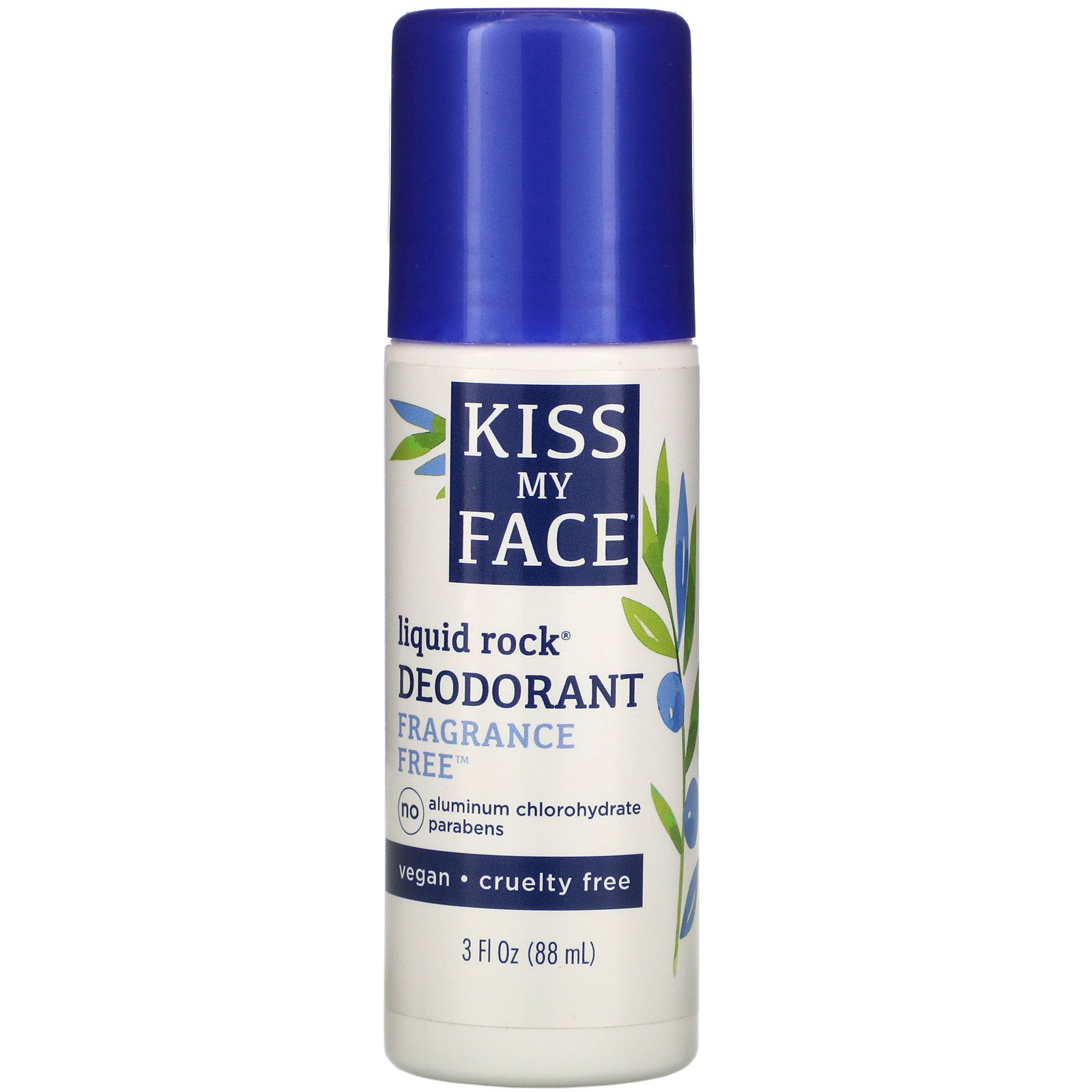 Kiss My Face Liquid Rock Deodorant Fragrance Free 3 fl oz (88 ml)