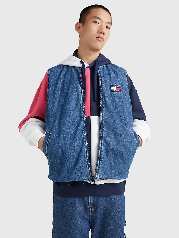 

Двусторонний джинсовый жилет оверсайз Tommy Jeans