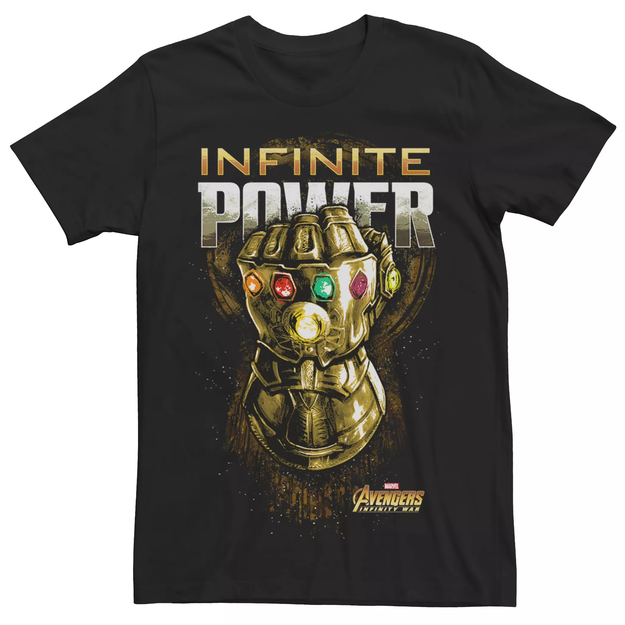 Мужская футболка Avengers Infinity War Infinite Power Gauntlet Licensed Character придверный коврик marvel avengers infinity – war infinite power within
