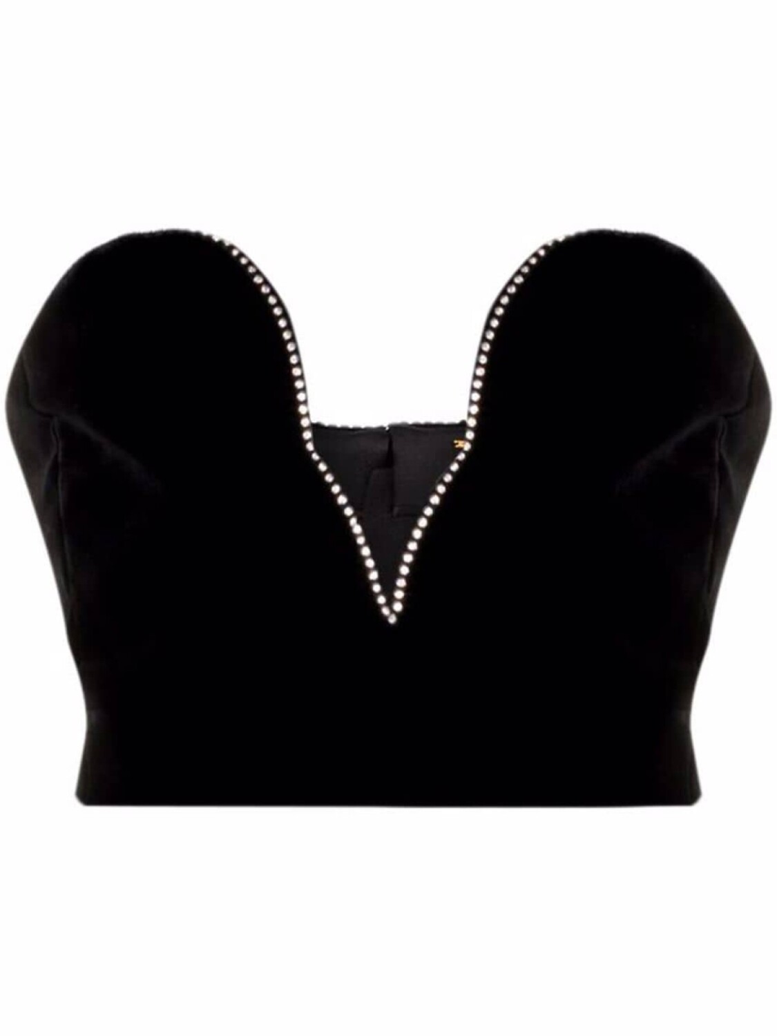 

Saint Laurent топ-бюстье со стразами, черный