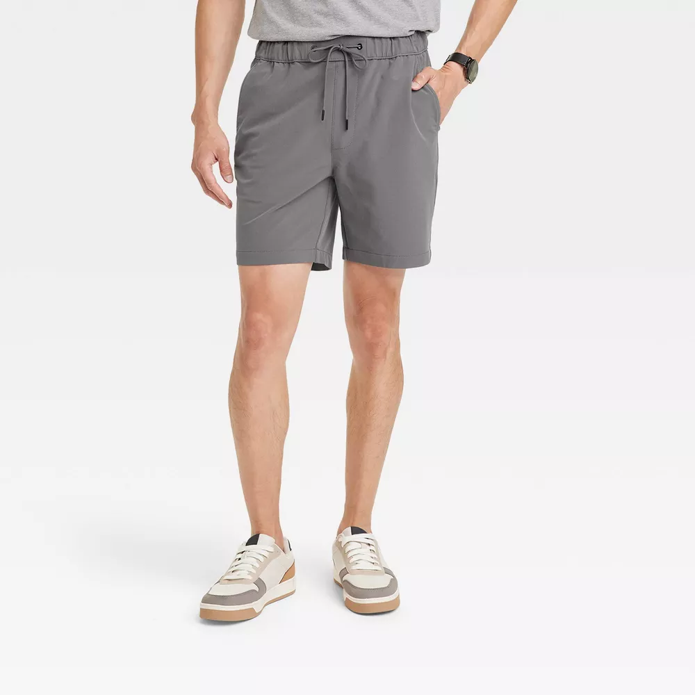 

Мужские 7-дюймовые тканые шорты E-Waist Pull-On - Goodfellow & Co, цвет Gray