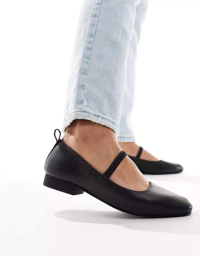 Черные туфли Мэри Джейн с эластичным носком New Look