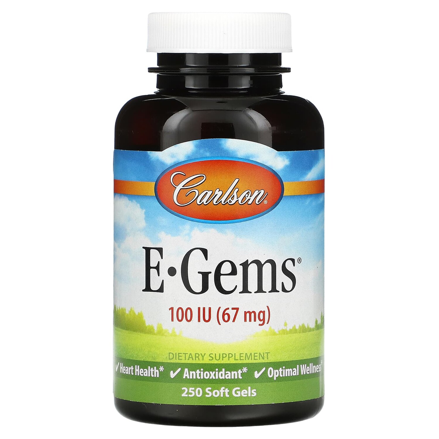 

E-Gems, 67 мг (100 МЕ), 250 капсул, Carlson