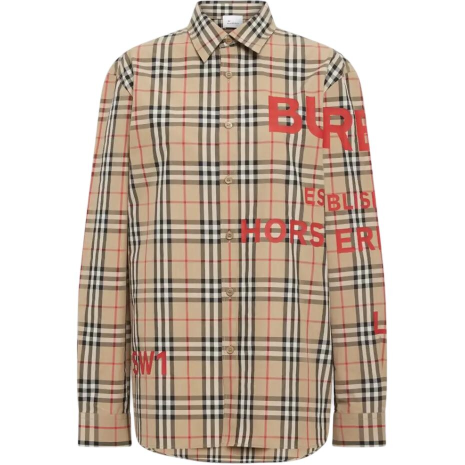 

Рубашка мужская бежевая Burberry, бежевый
