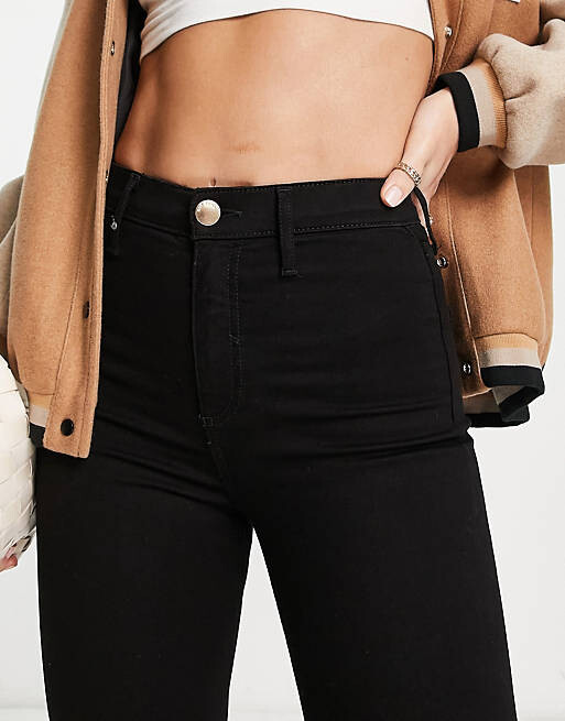 

Черные джинсы скинни с высокой посадкой River Island Tall Kaia