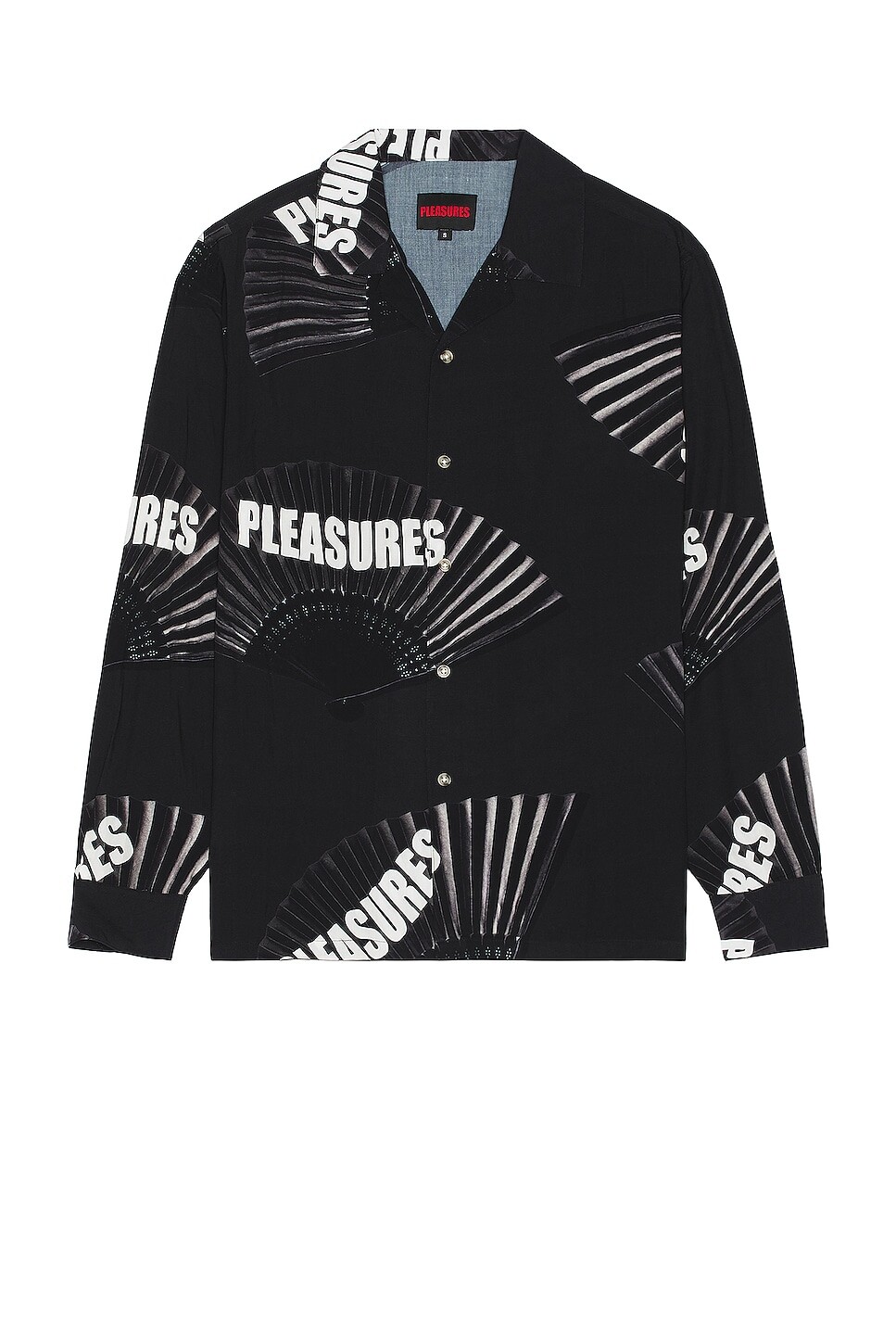 

Рубашка Pleasures Fans Long Sleeve Button Down, черный
