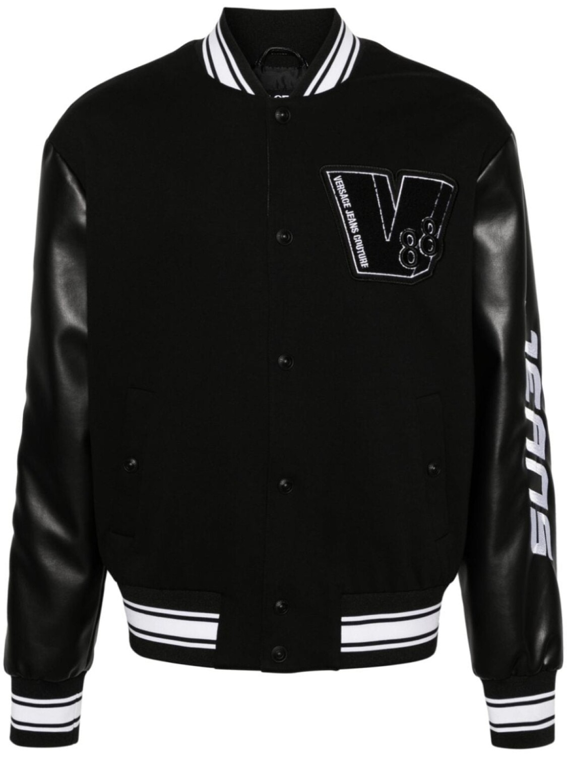 

Versace Jeans Couture бомбер с нашивкой-логотипом, черный