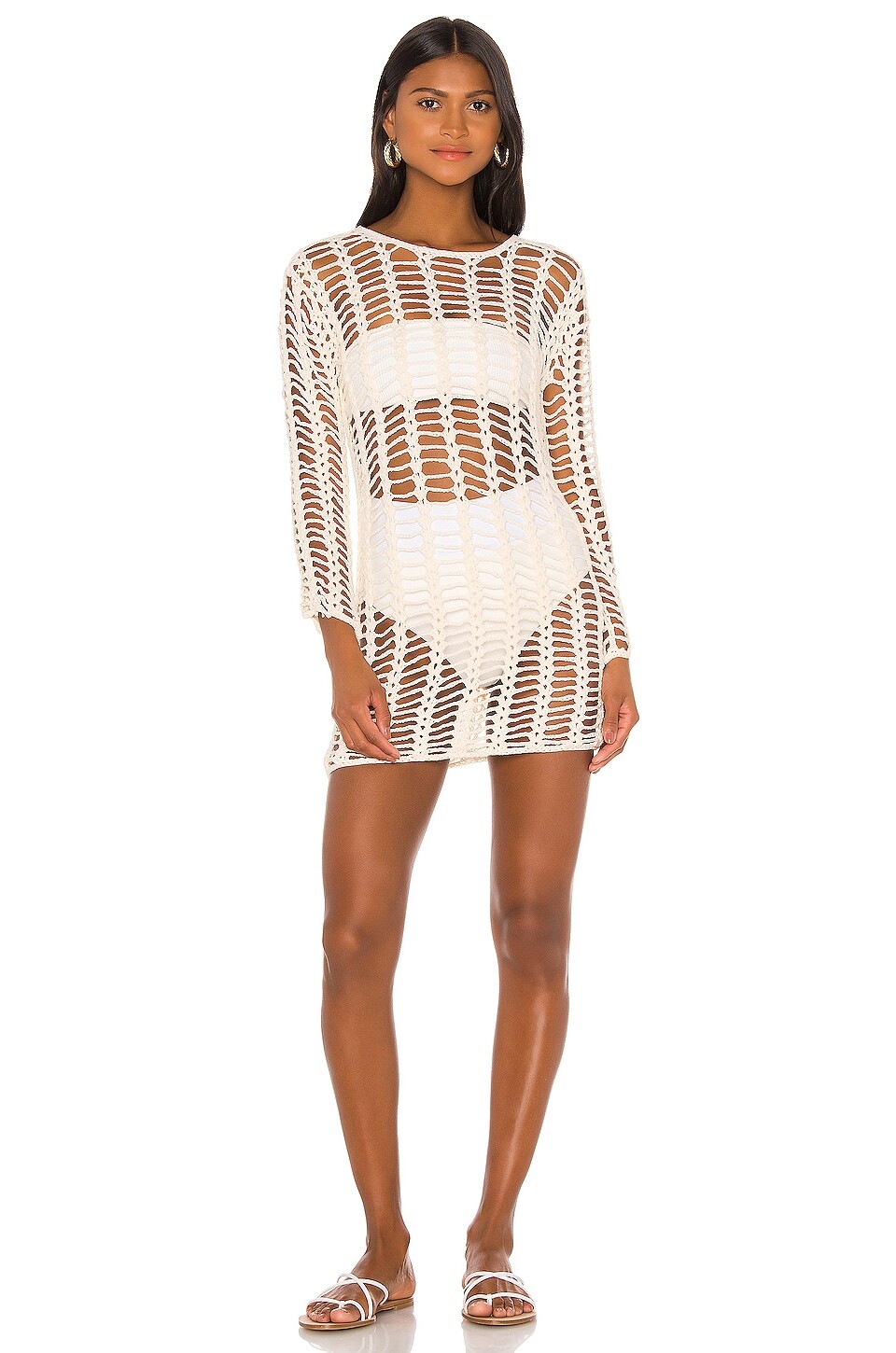 

Платье мини superdown Miranda Crochet, белый