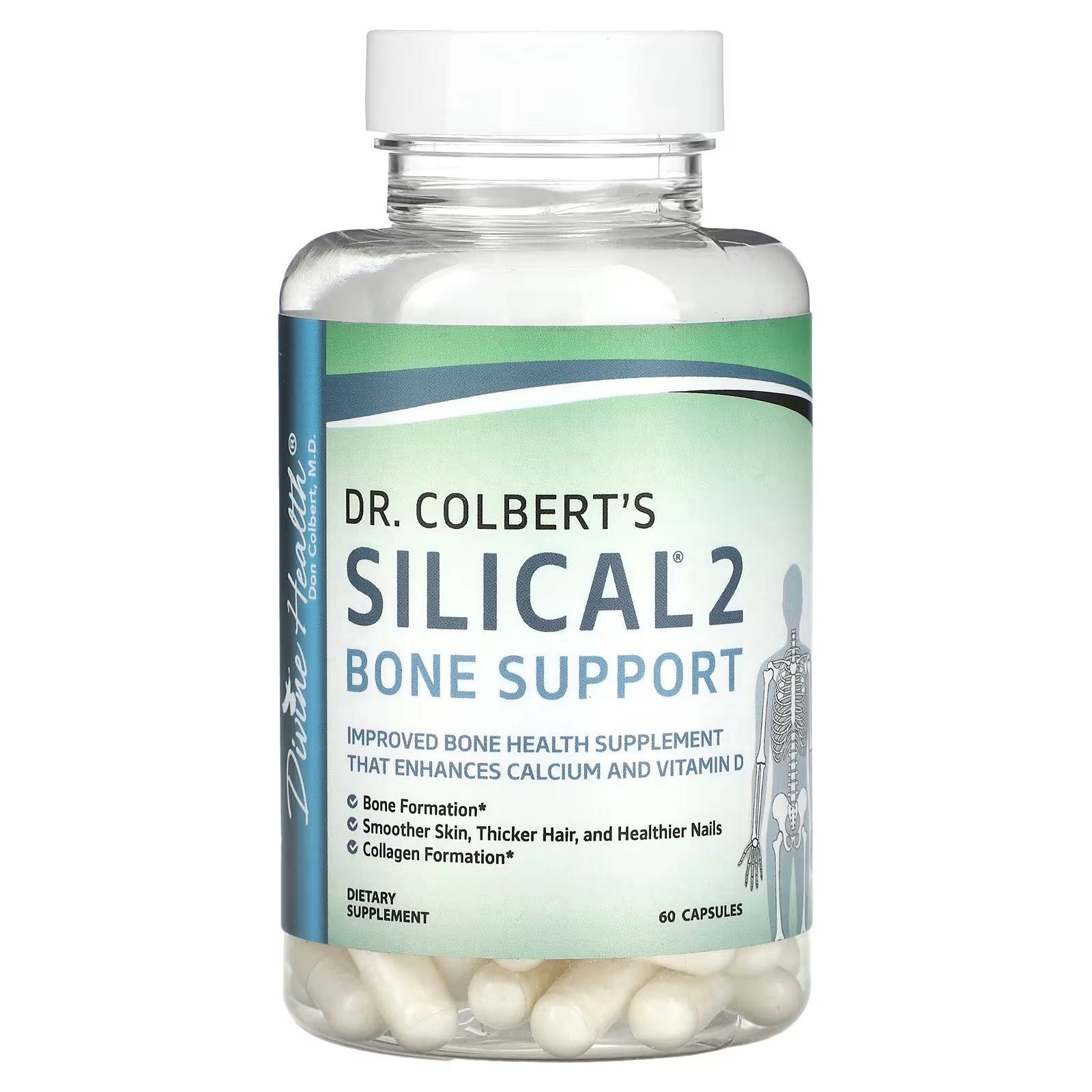 Пищевая добавка Divine Health Dr. Colbert's Silical 2 Bone Support, 60 капсул