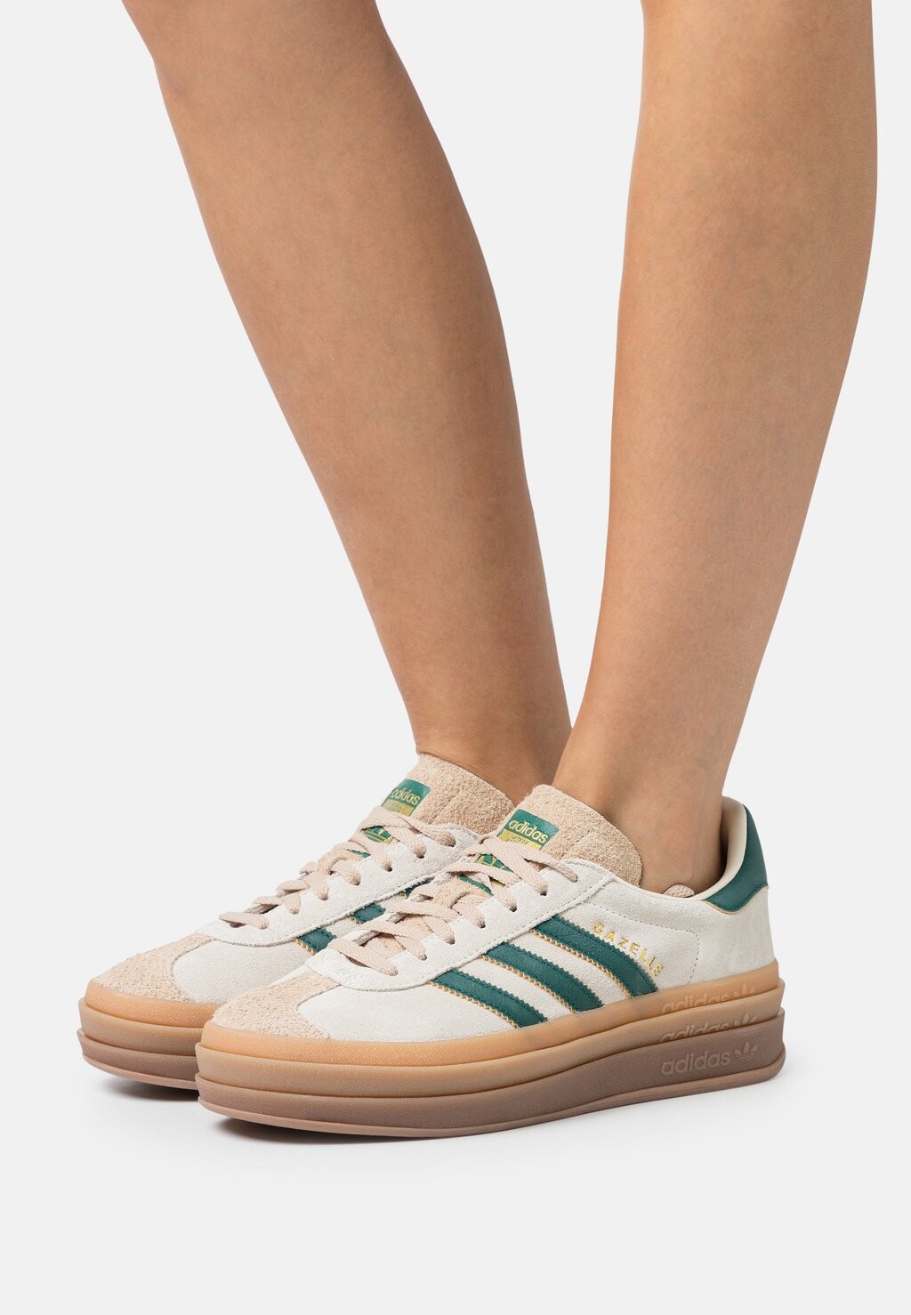 

Низкие кроссовки GAZELLE BOLD adidas Originals, кремово-белый/студийно-зеленый/магический бежевый