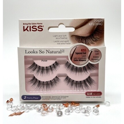 

Искусственные ресницы Look So Natural 70934 Poise, 2 упаковки, новые, Kiss