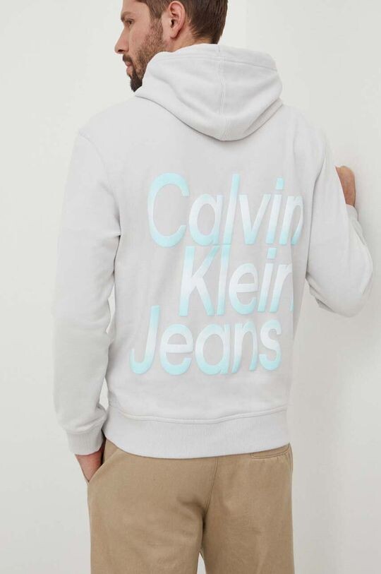 

Хлопковая толстовка Calvin Klein Jeans, серый