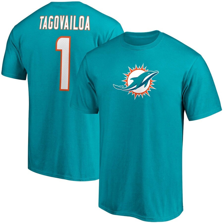 

Футболка с коротким рукавом Fanatics Branded Miami Dolphins, аква