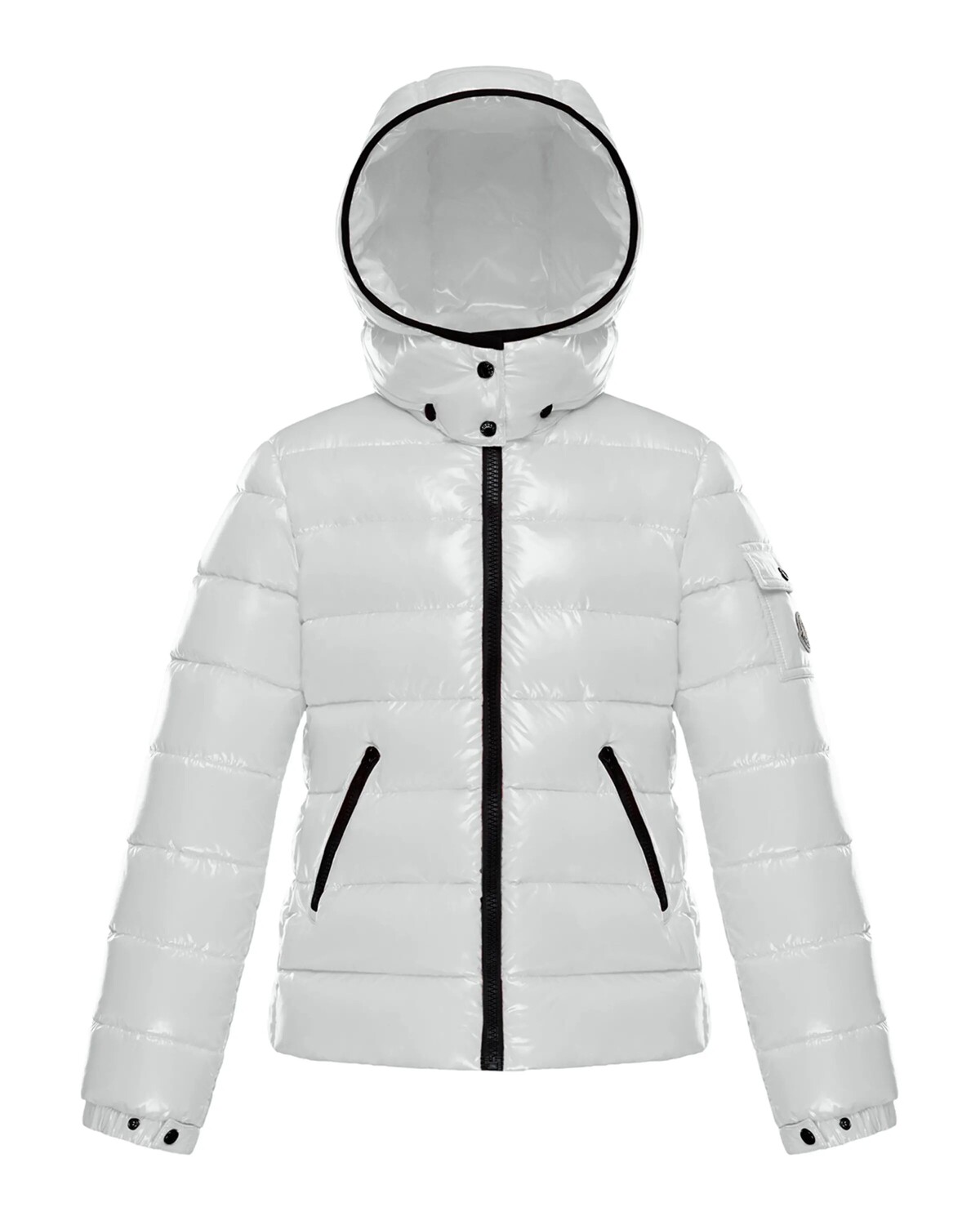 Стеганая куртка с логотипом Bady для девочек Moncler, цвет White