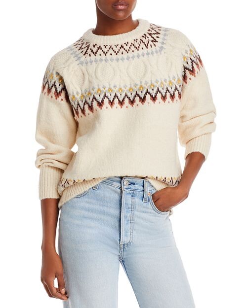 

Свитер Fair Isle AQUA, цвет Ivory/Cream
