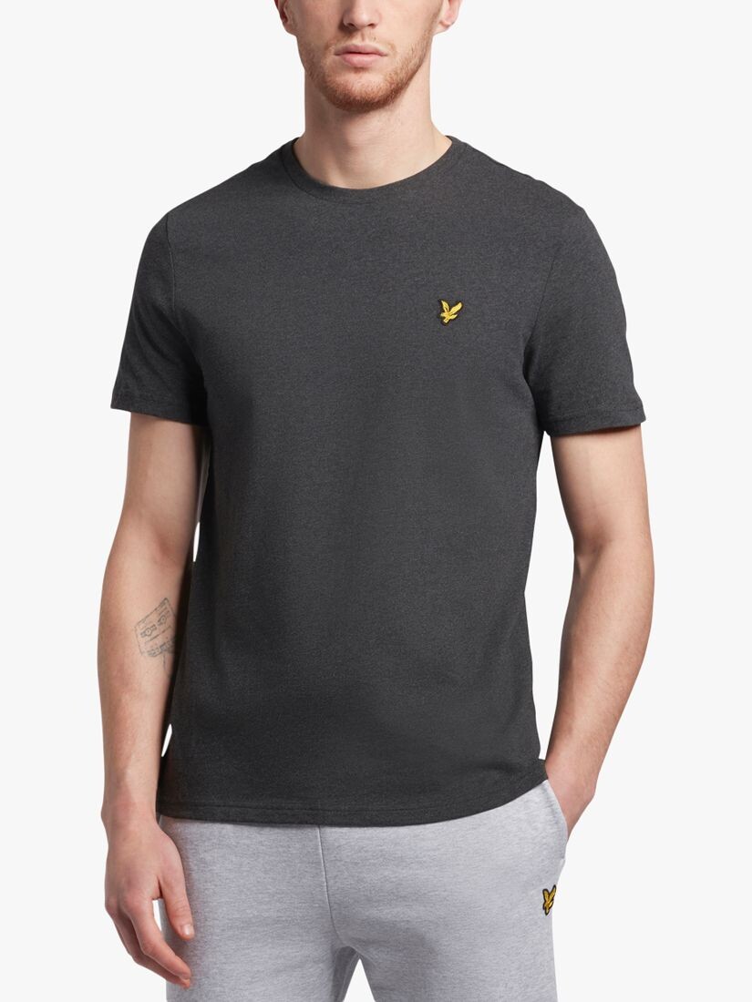 

Простая футболка с круглым вырезом Lyle & Scott, темно-серый меланж