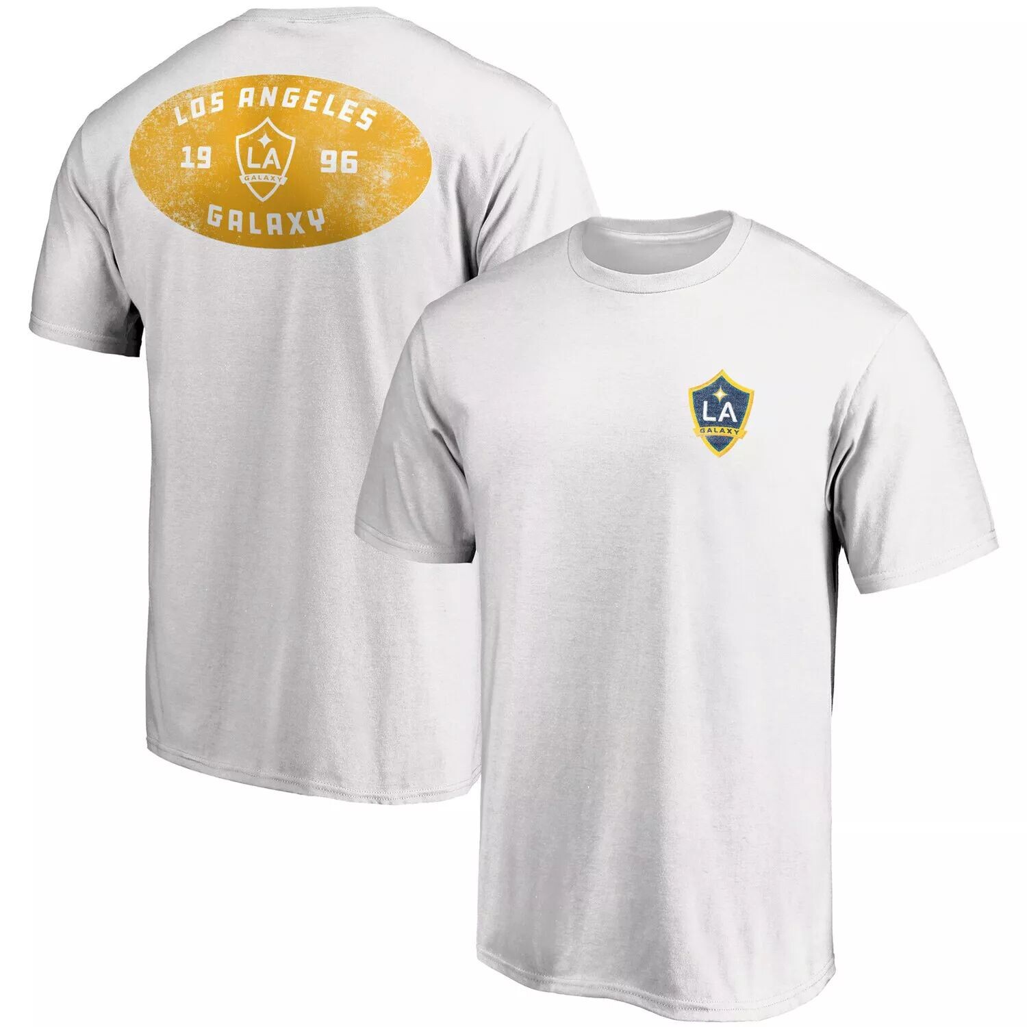 

Мужская классическая футболка величия белого цвета с логотипом Fanatics LA Galaxy Prep Squad