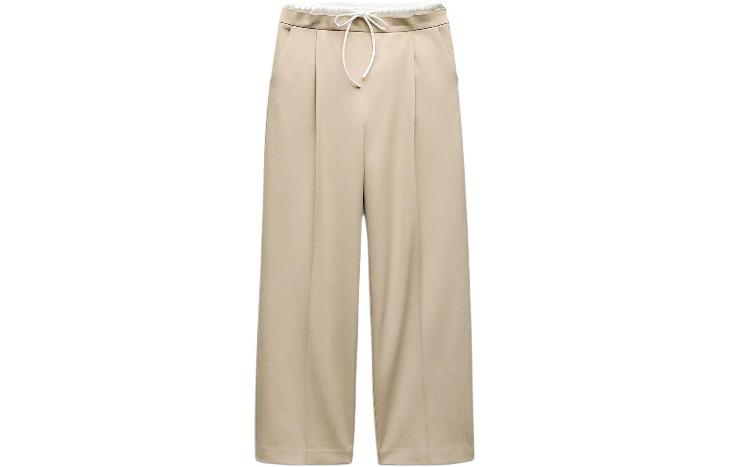 

Повседневные брюки женские песочные Zara