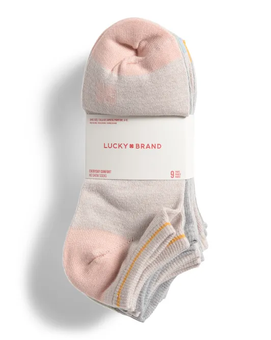 

9 пар носков No Show с пяткой и носком поп-цвета Lucky Brand, цвет Oatmeal