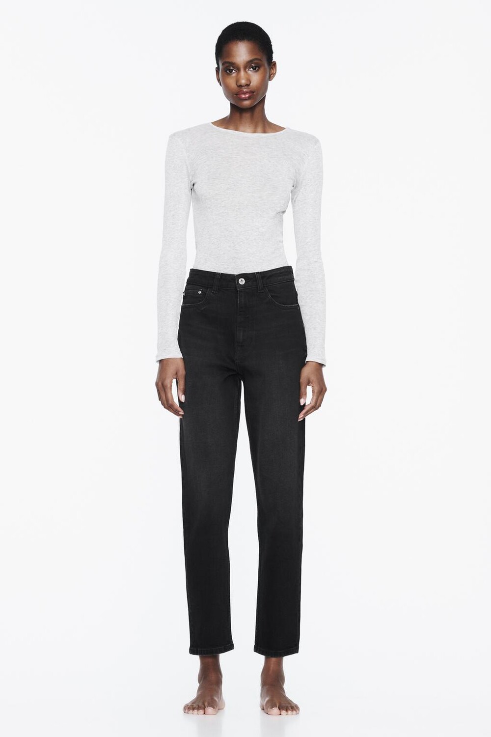 

Джинсы мом z1975 ZARA, черный