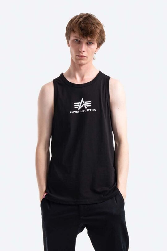 

Хлопковая футболка Alpha Industries, черный