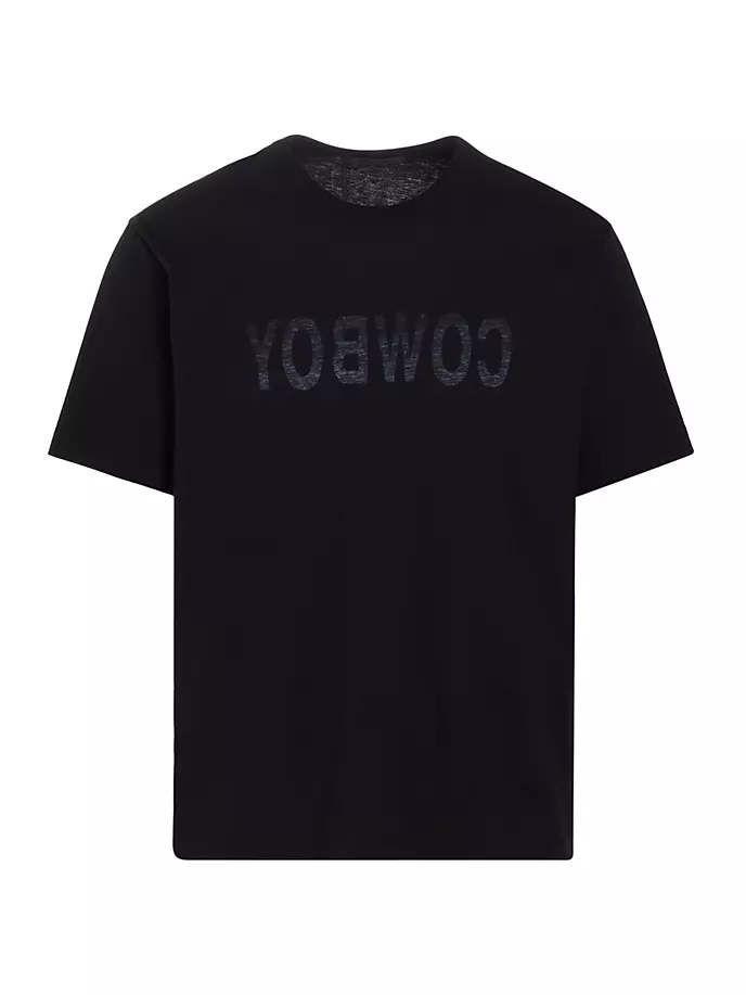 

Футболка с логотипом «Ковбой» Helmut Lang, черный