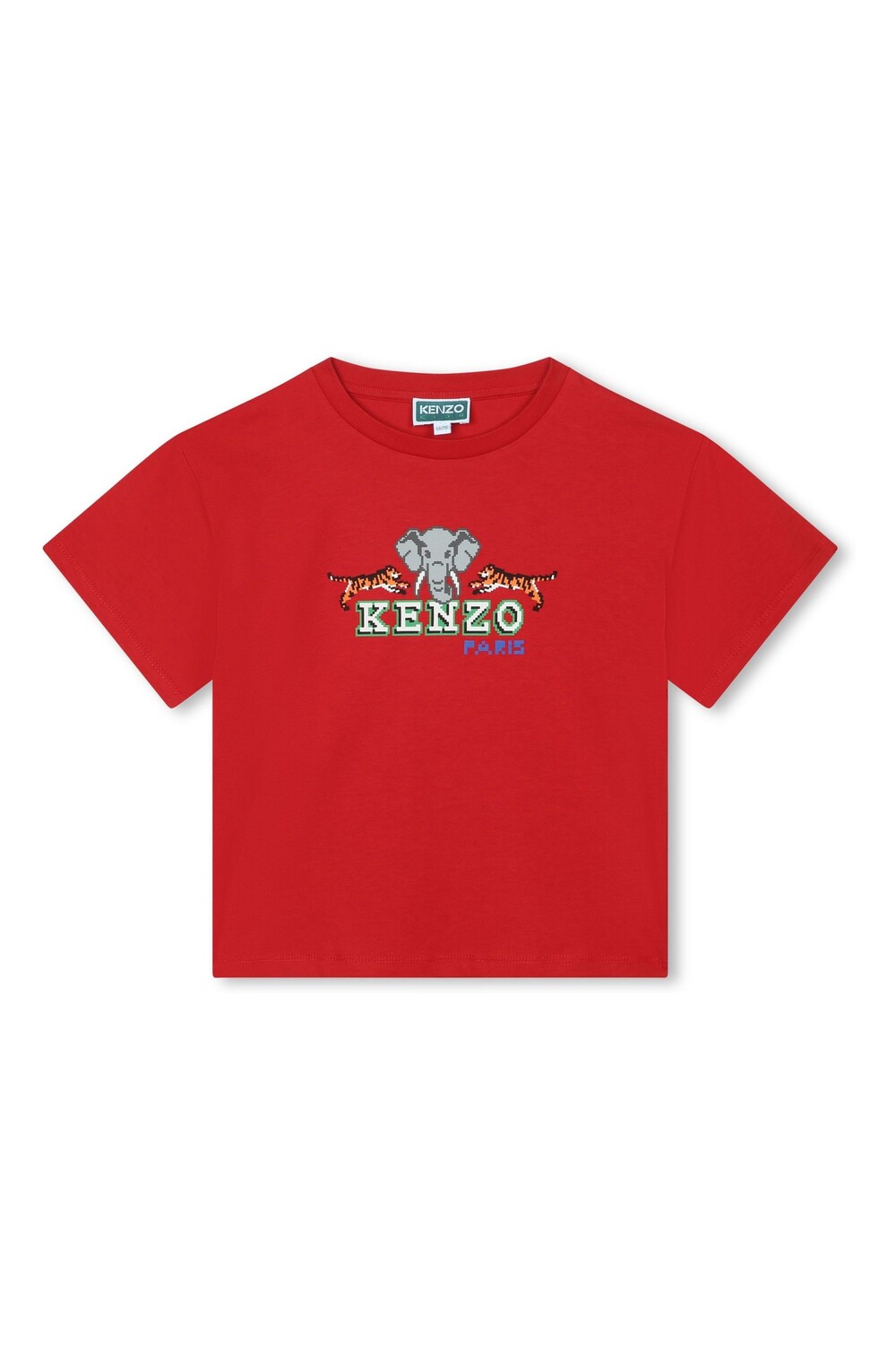 

Красная детская футболка Kenzo с логотипом слона Kenzo, красный