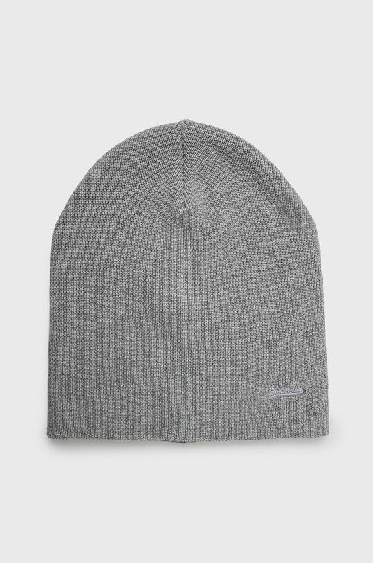 

Хлопковая шапка Superdry, серый