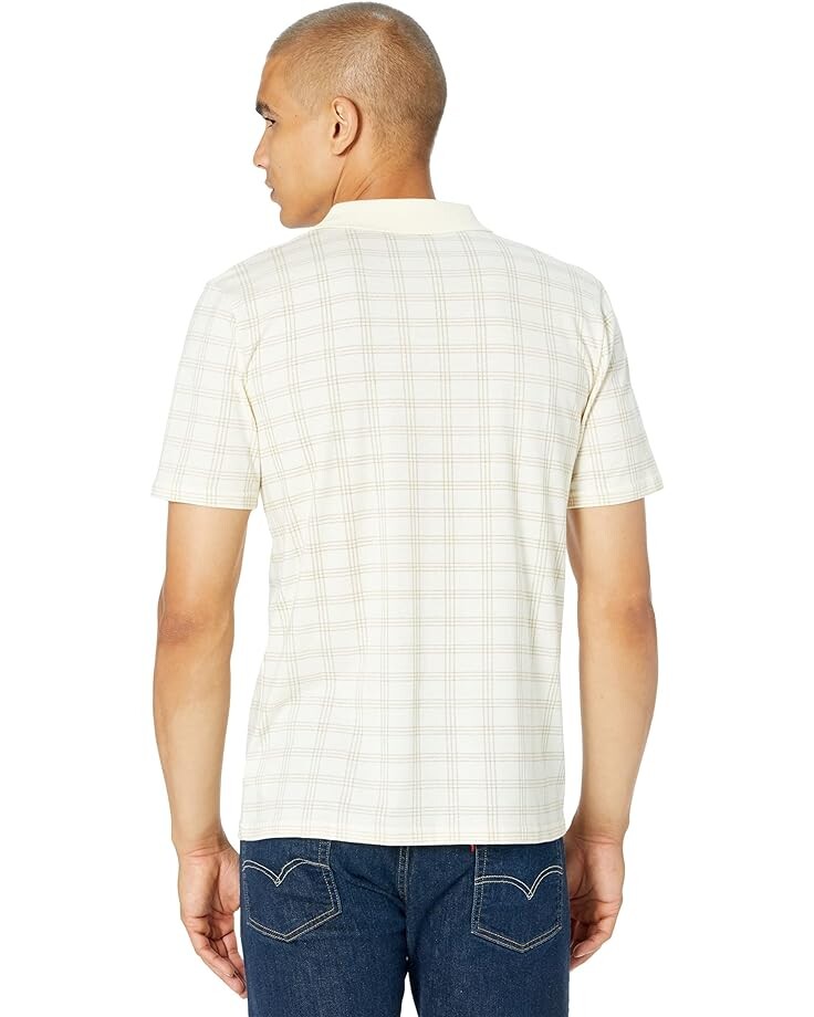 

Поло Brixton Plaid X Short Sleeve Polo Knit, цвет Off-White/Lion