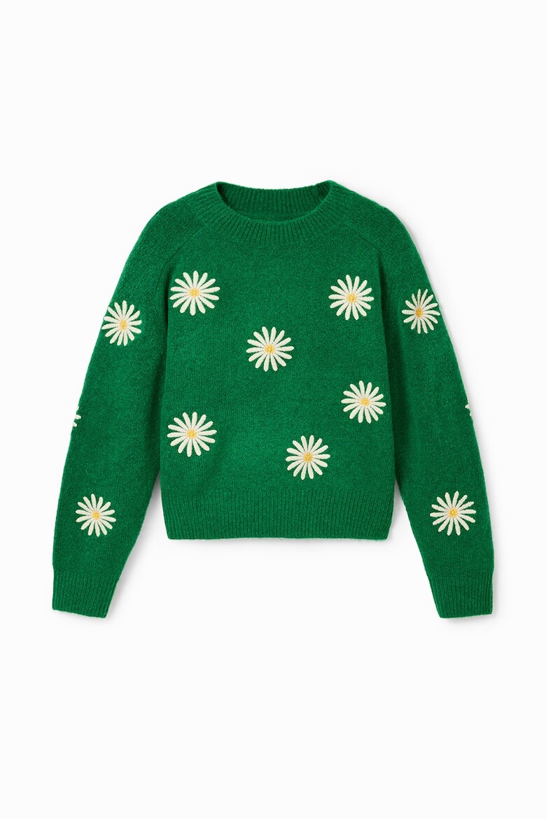 

Свитер с правильными Ромашками Desigual, зеленый