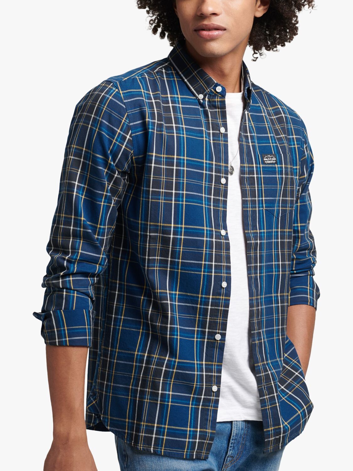 

Рубашка в хлопковую клетку Superdry, килберн чек вмс