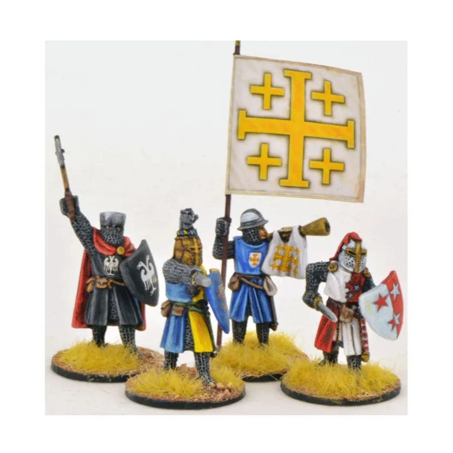 

Командование рыцарей крестового похода, Gripping Beast Miniatures - Later Crusades (28mm)