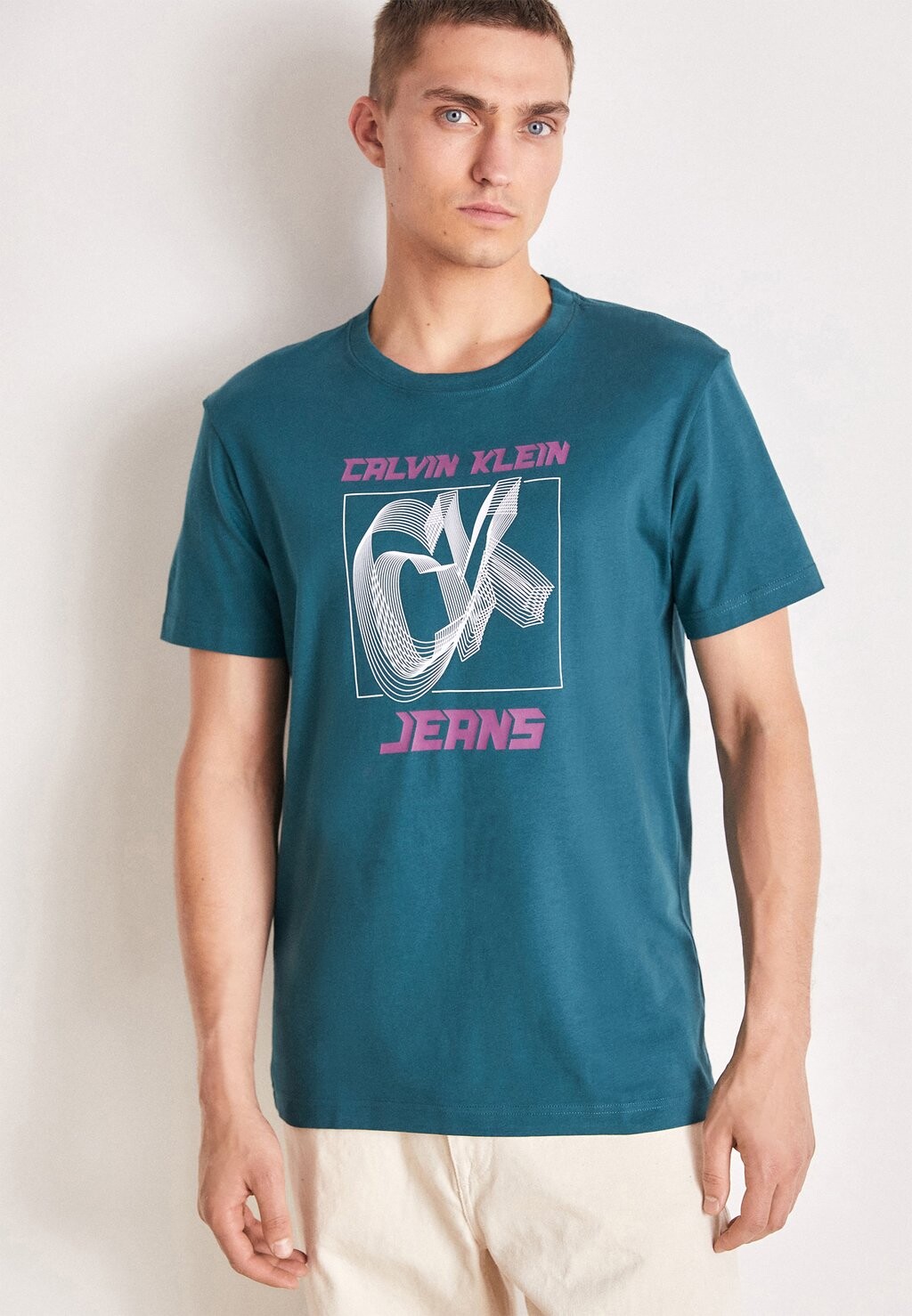 

Футболка с принтом FUTURE FADE LOGO TEE UNISEX Calvin Klein Jeans, atlantic deep
