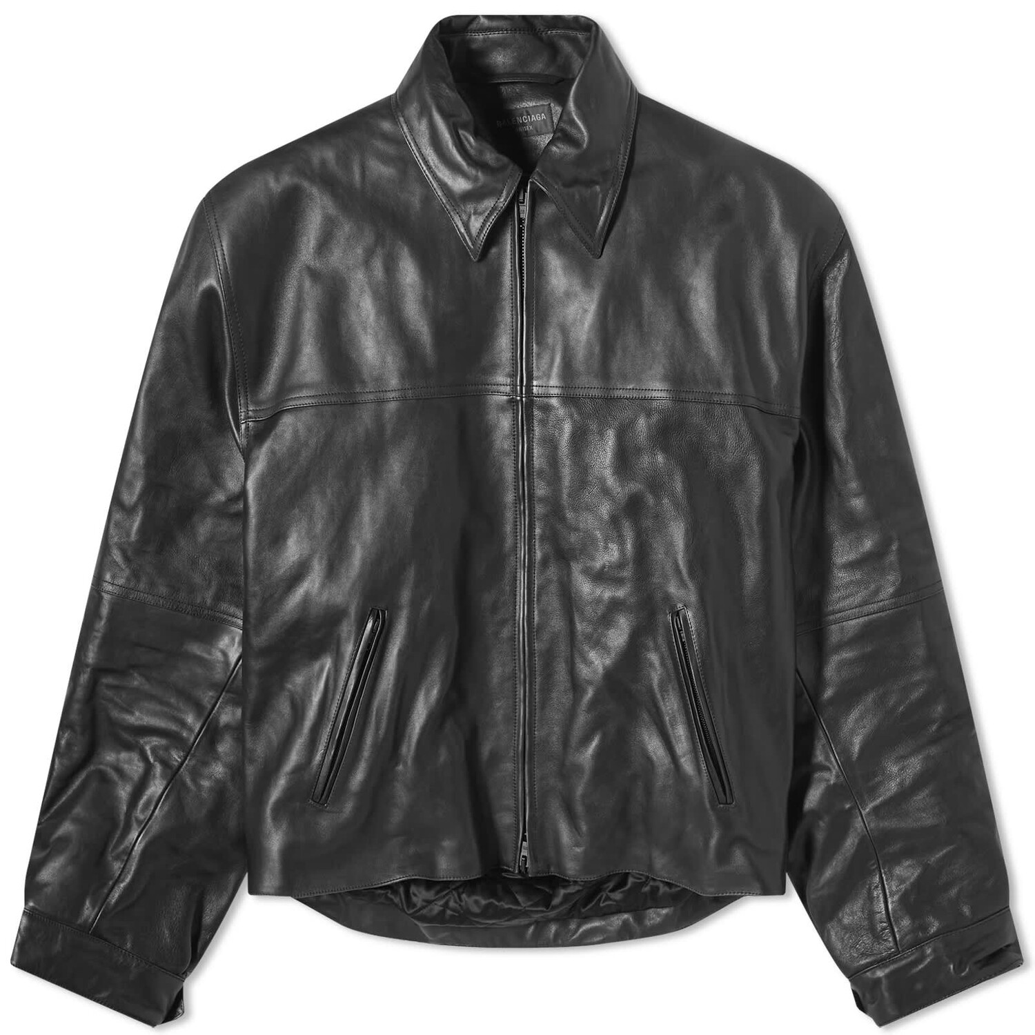 

Куртка Balenciaga Runway Cocoon Leather, черный