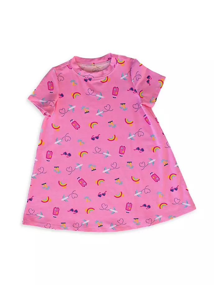 

Ночная рубашка Little Girl's & Girl's Vacation Vibes Lovey&Grink, розовый